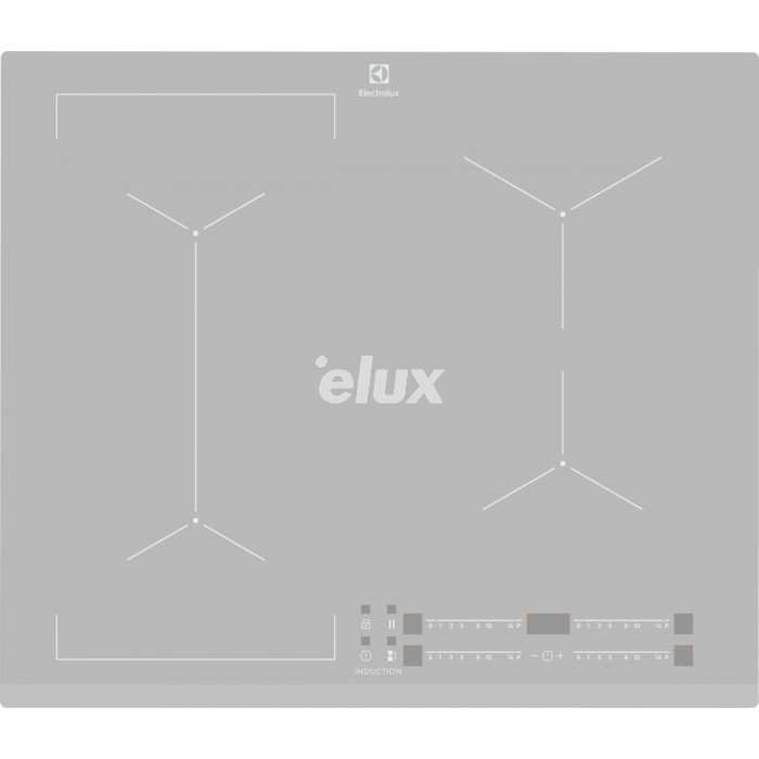 Варочная панель Electrolux, 4 x индукционная, 60 см, серебристая, скошенная передняя кромка