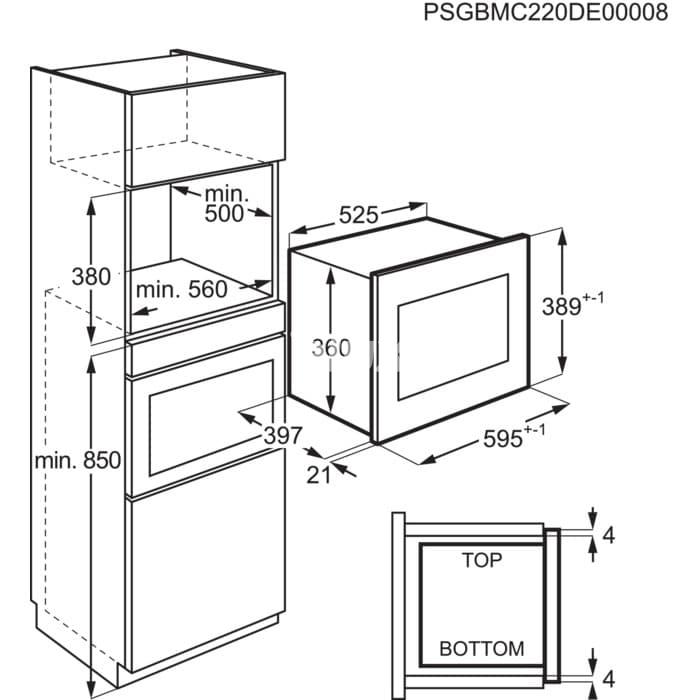 Mikrolaineahi Electrolux, int, 1000/900 W, must/matt must