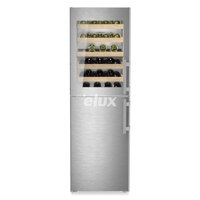 Külmik Liebherr, 185,5 cm, 171/133 l, 36 dB, puutetundlik, NoFrost, rv teras