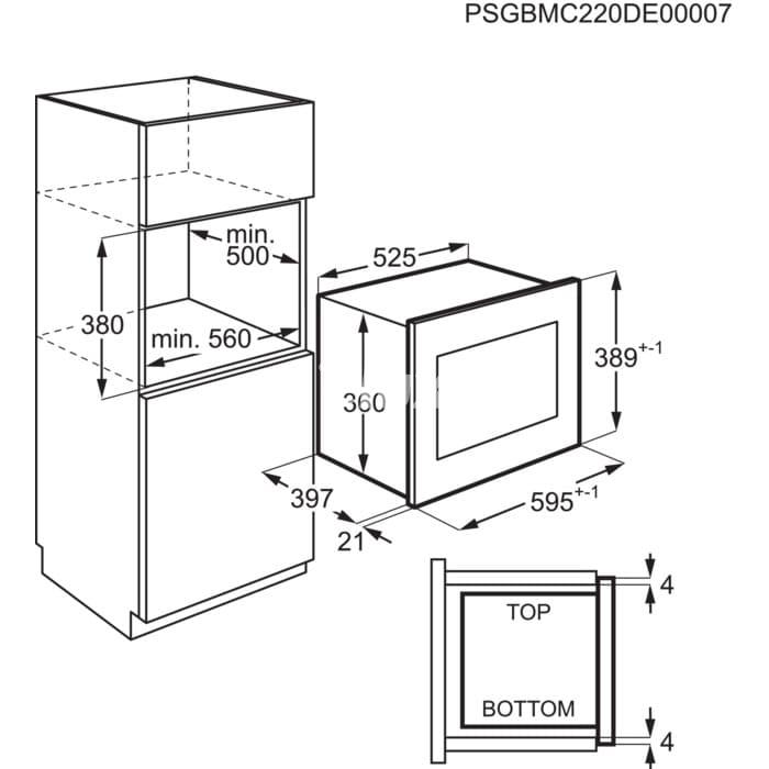 Mikrolaineahi Electrolux, int, 1000/900 W, must/matt must