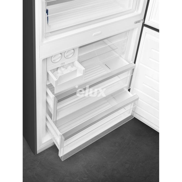 Külmik Smeg Colonial, 195 cm, 344/137 l, 36 dB, elektrooniline juhtimine, NoForst, parem, antratsiit/messing