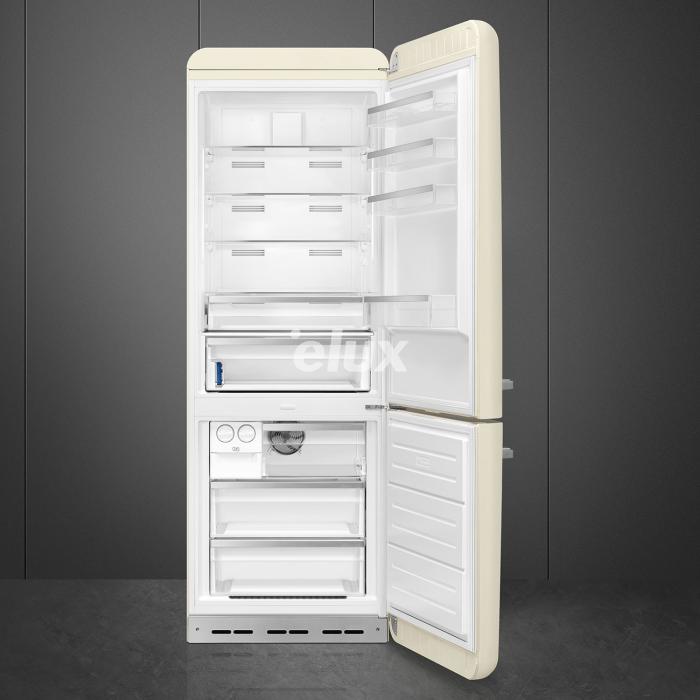 Külmik Smeg, 50-ndate stiil, 205 cm, 344/137 l, 37 dB, puutetundlik juhtimine, NoFrost, kreem