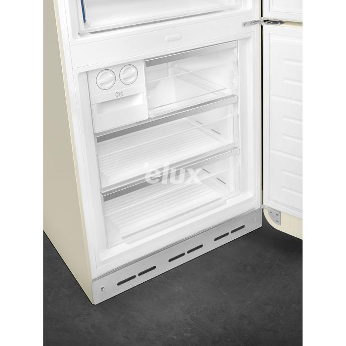 Külmik Smeg, 50-ndate stiil, 205 cm, 344/137 l, 37 dB, puutetundlik juhtimine, NoFrost, kreem
