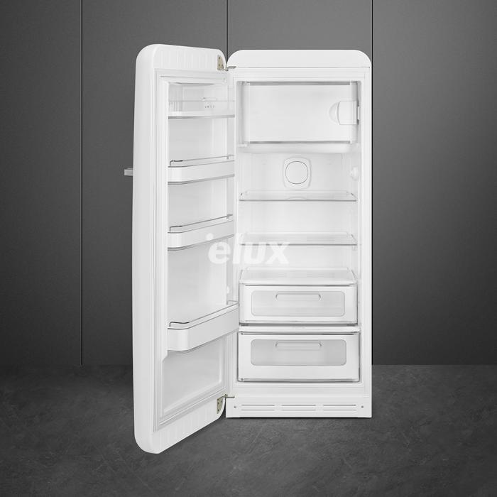 Külmik Smeg, 50-ndate stiil, 153 cm, 244/26 l, 35 dB, mehaaniline juhtimine, valge