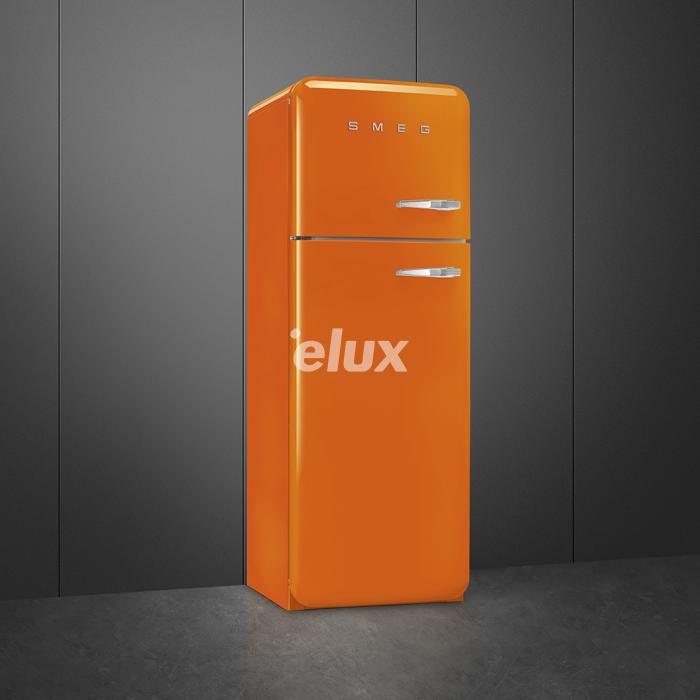 Külmik Smeg, 50-ndate stiil, 172 cm, 222/72 l, 34 dB, mehaaniline, vasak, oranž